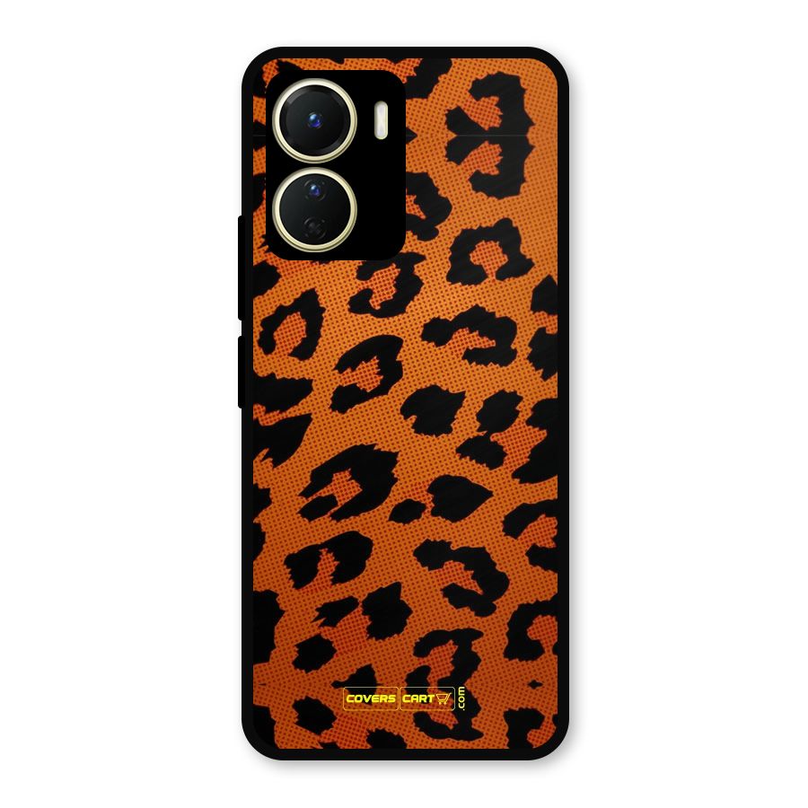 Leopard Metal Back Case for Vivo Y16