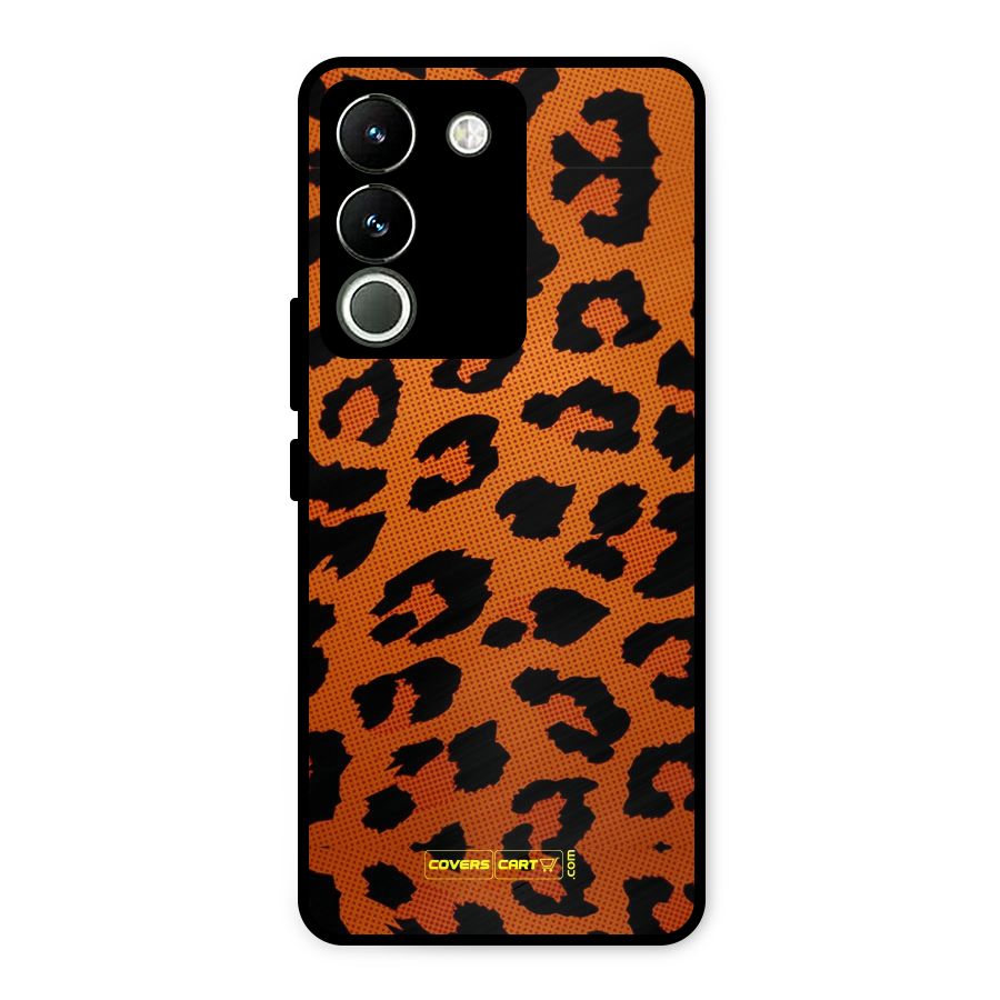 Leopard Metal Back Case for Vivo Y200