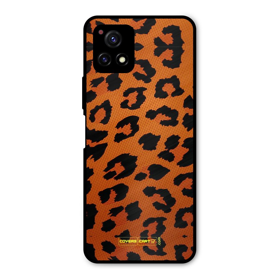 Leopard Metal Back Case for Vivo Y72 5G