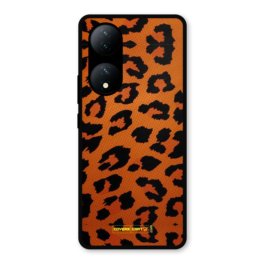 Leopard Metal Back Case for iQOO Z7