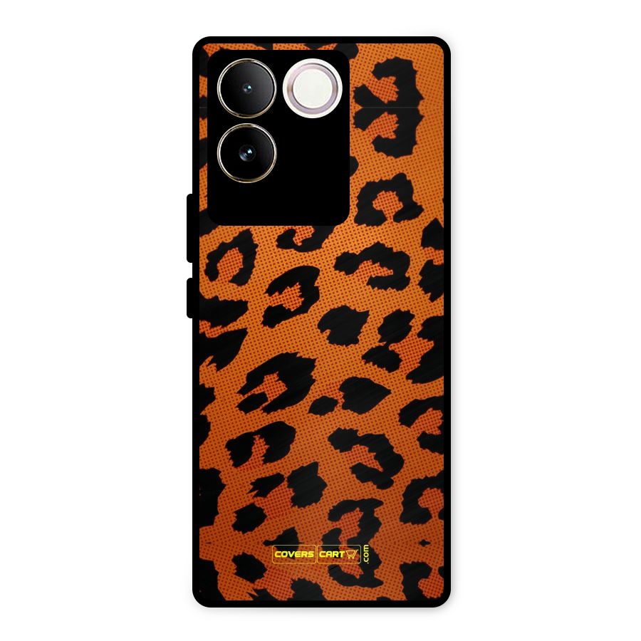 Leopard Metal Back Case for iQOO Z7 Pro