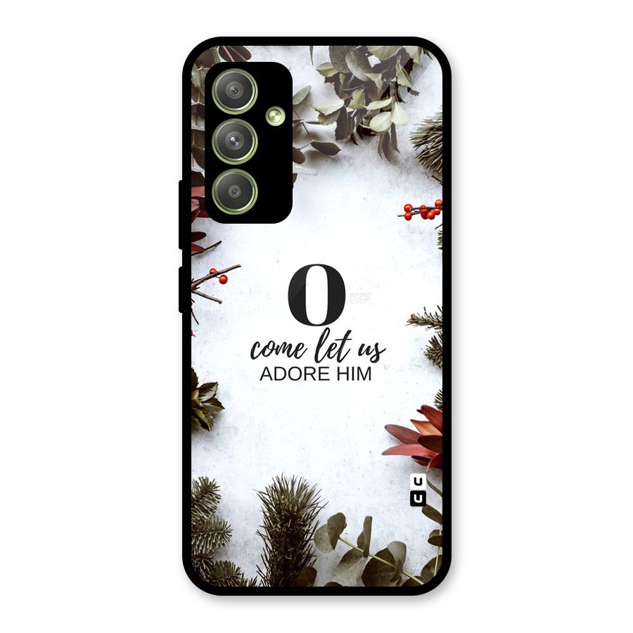 Lets Adore Him Glass Back Case for Galaxy A54