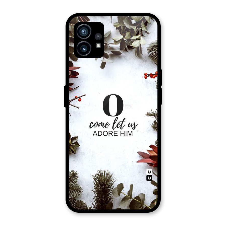 Lets Adore Him Glass Back Case for Nothing Phone 1