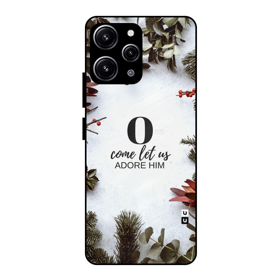 Lets Adore Him Glass Back Case for Redmi 12 4G