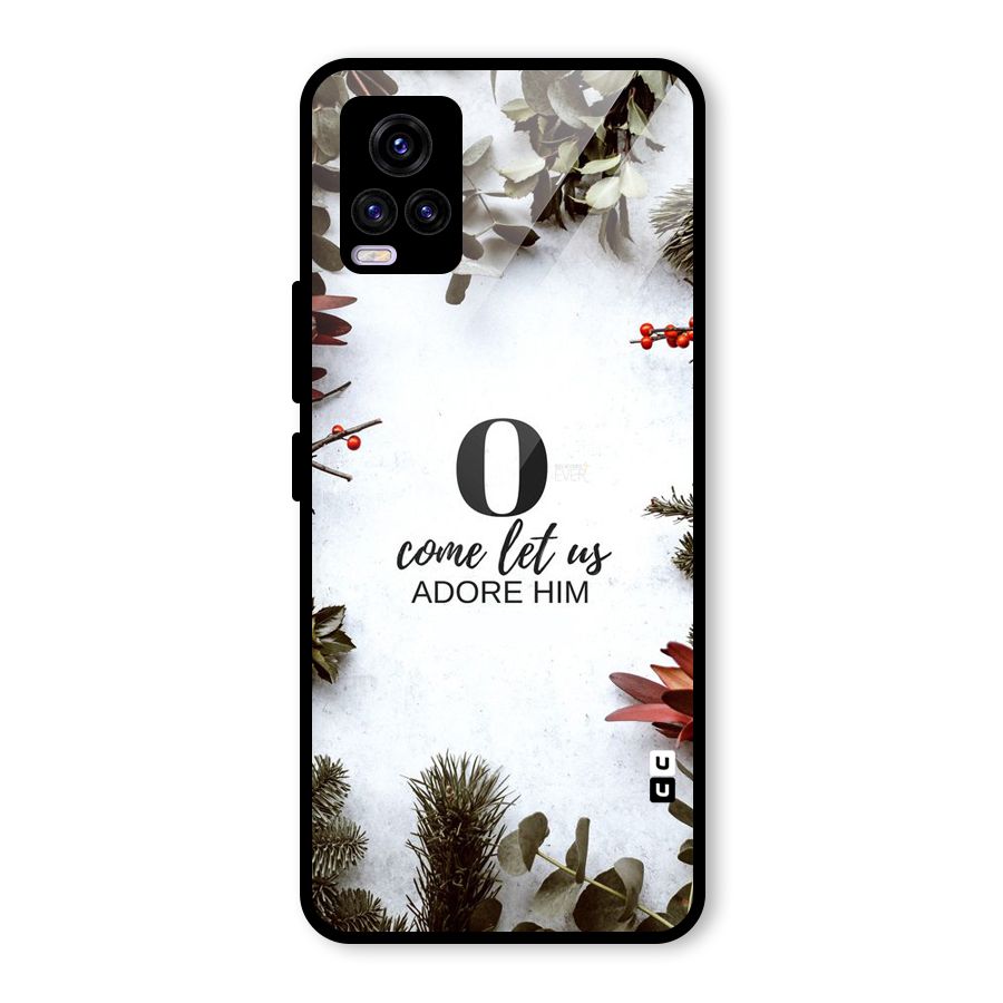Lets Adore Him Glass Back Case for Vivo V20 2021
