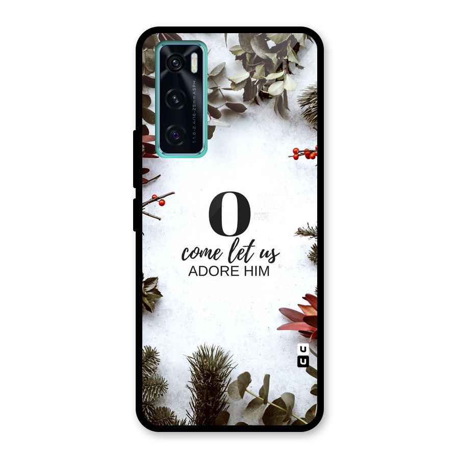 Lets Adore Him Glass Back Case for Vivo V20 SE