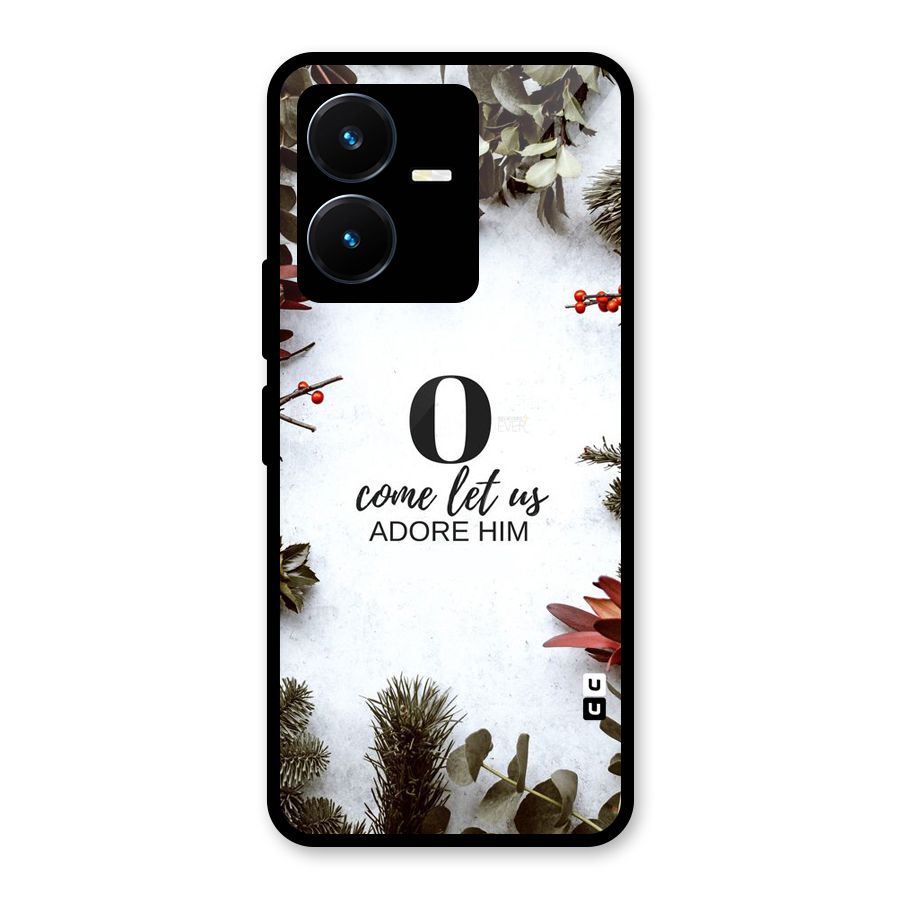 Lets Adore Him Glass Back Case for Vivo Y22s
