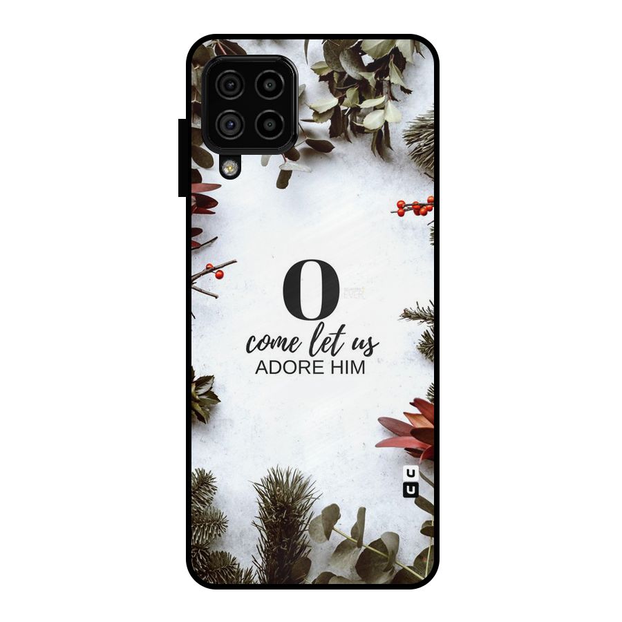 Lets Adore Him Metal Back Case for Galaxy A22 4G