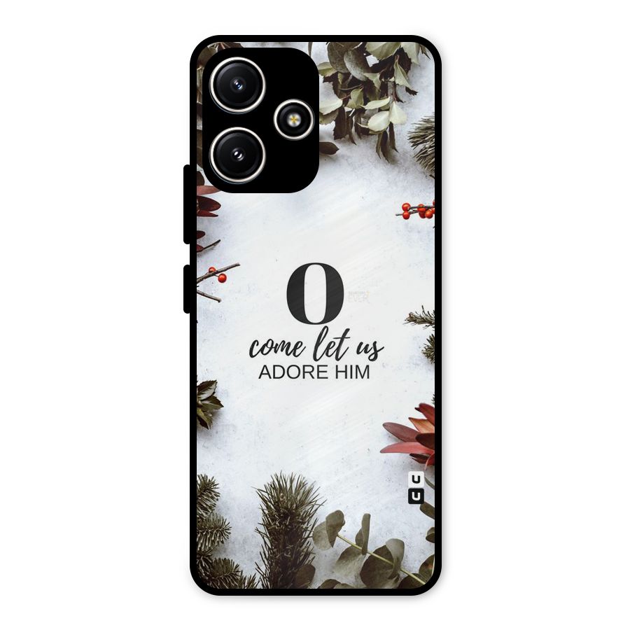 Lets Adore Him Metal Back Case for Poco M6 Pro