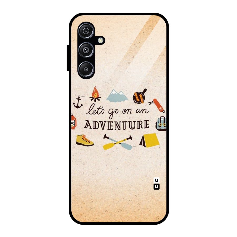 Lets Adventure Life Glass Back Case for Galaxy M34 5G