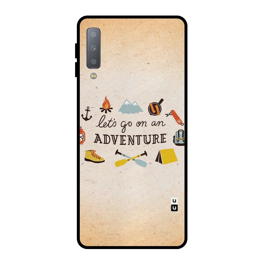 Lets Adventure Life Metal Back Case for Galaxy A7 (2018)