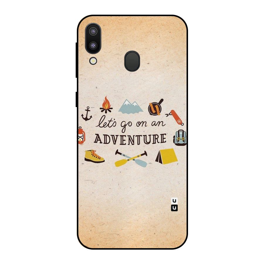 Lets Adventure Life Metal Back Case for Galaxy M20