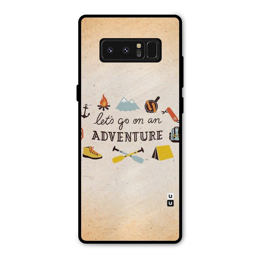 Lets Adventure Life Metal Back Case for Galaxy Note 8