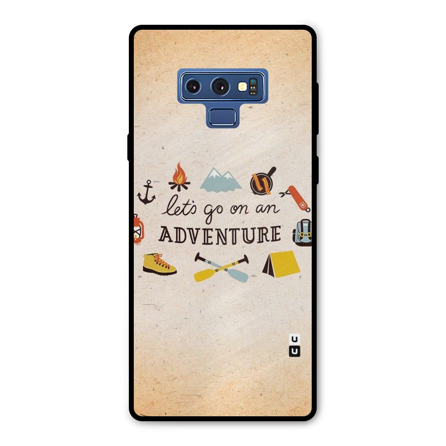 Lets Adventure Life Metal Back Case for Galaxy Note 9
