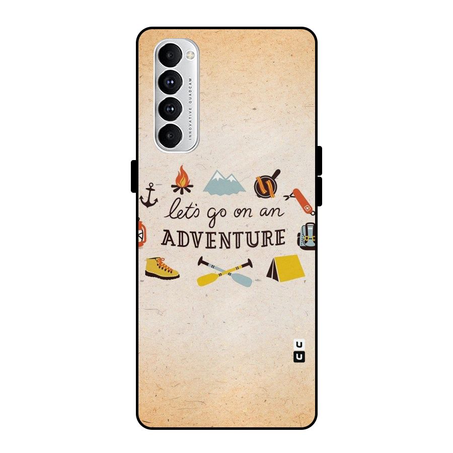 Lets Adventure Life Metal Back Case for Oppo Reno4 Pro