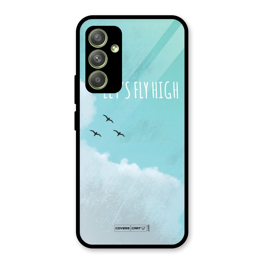 Lets Fly High Glass Back Case for Galaxy A54
