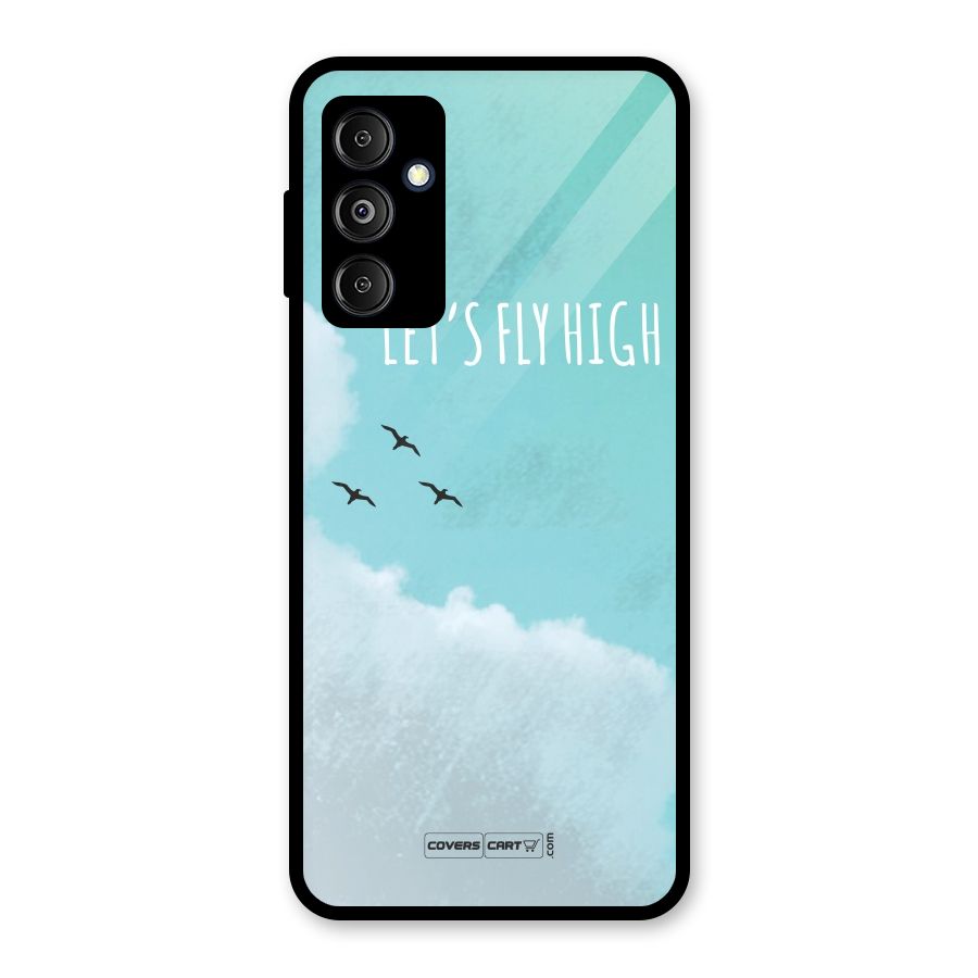 Lets Fly High Glass Back Case for Galaxy M14 5G