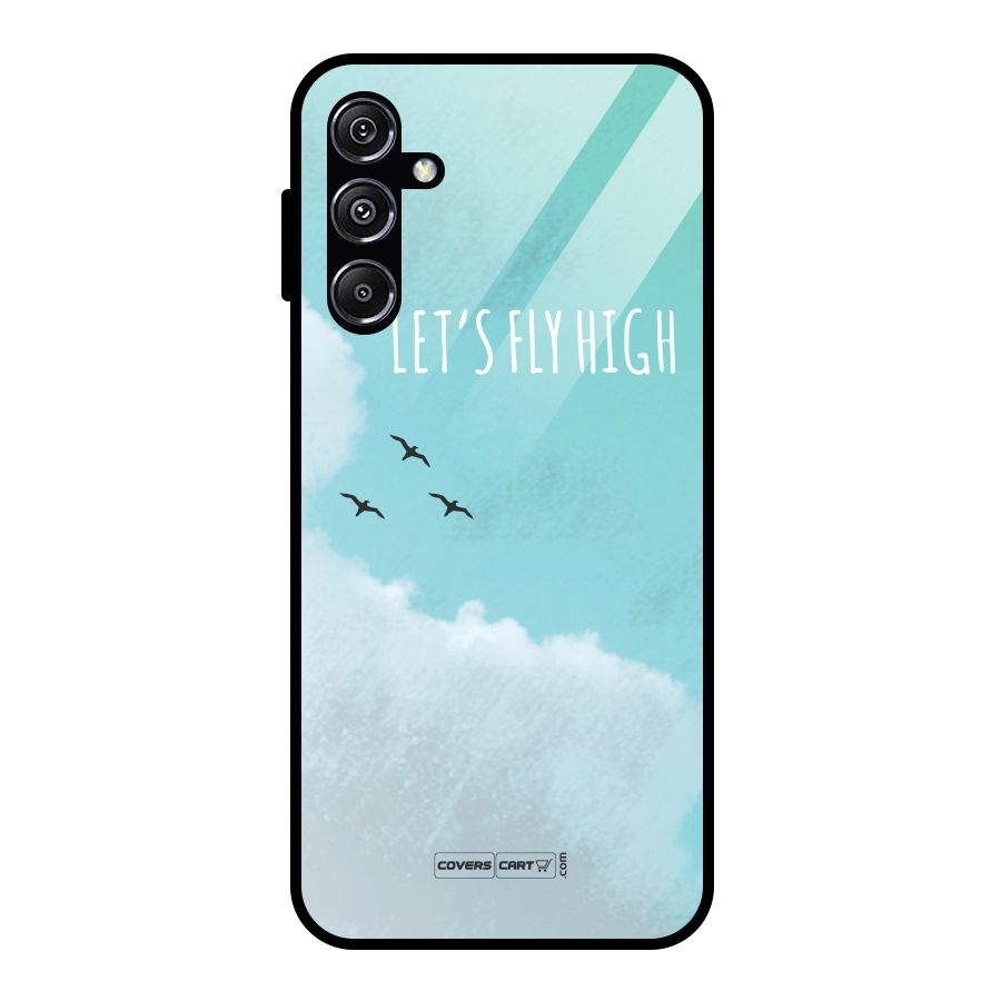 Lets Fly High Glass Back Case for Galaxy M34 5G