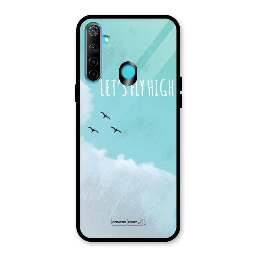 Lets Fly High Glass Back Case for Realme 5i