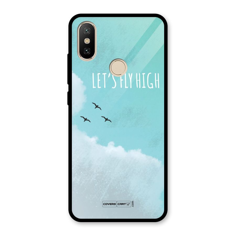 Lets Fly High Glass Back Case for Redmi A2
