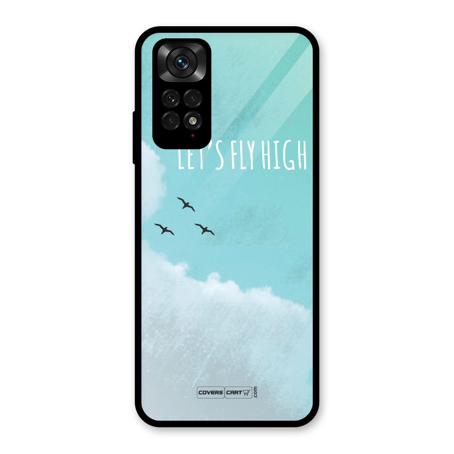 Lets Fly High Glass Back Case for Redmi Note 11S