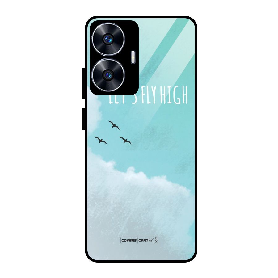 Lets Fly High Glass Back Case for realme C55