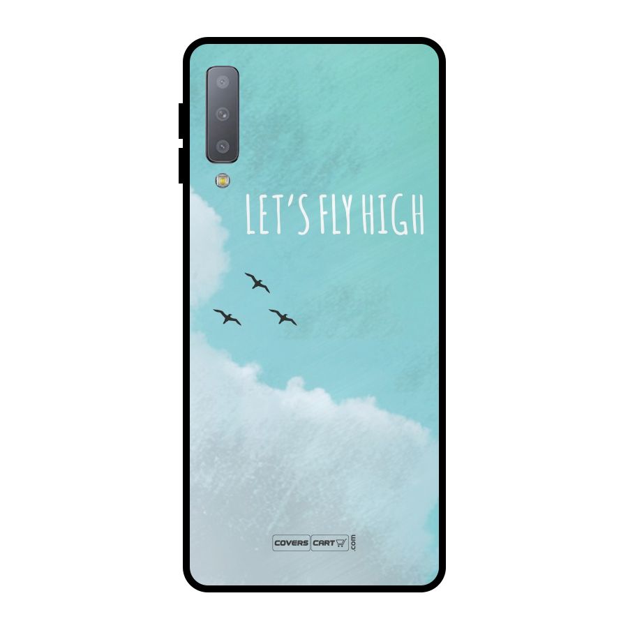 Lets Fly High Metal Back Case for Galaxy A7 (2018)