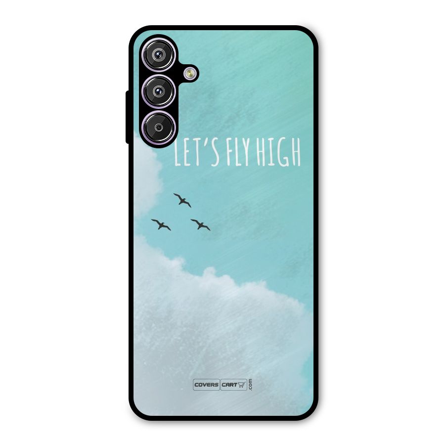 Lets Fly High Metal Back Case for Galaxy M15