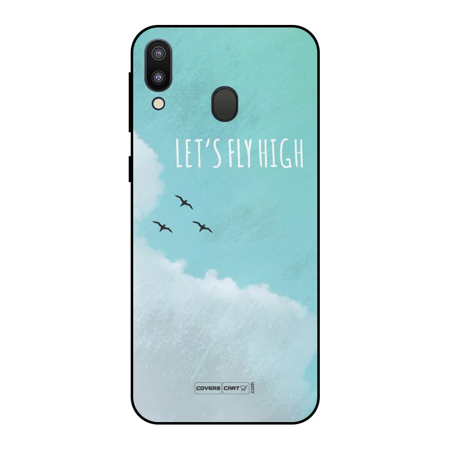 Lets Fly High Metal Back Case for Galaxy M20