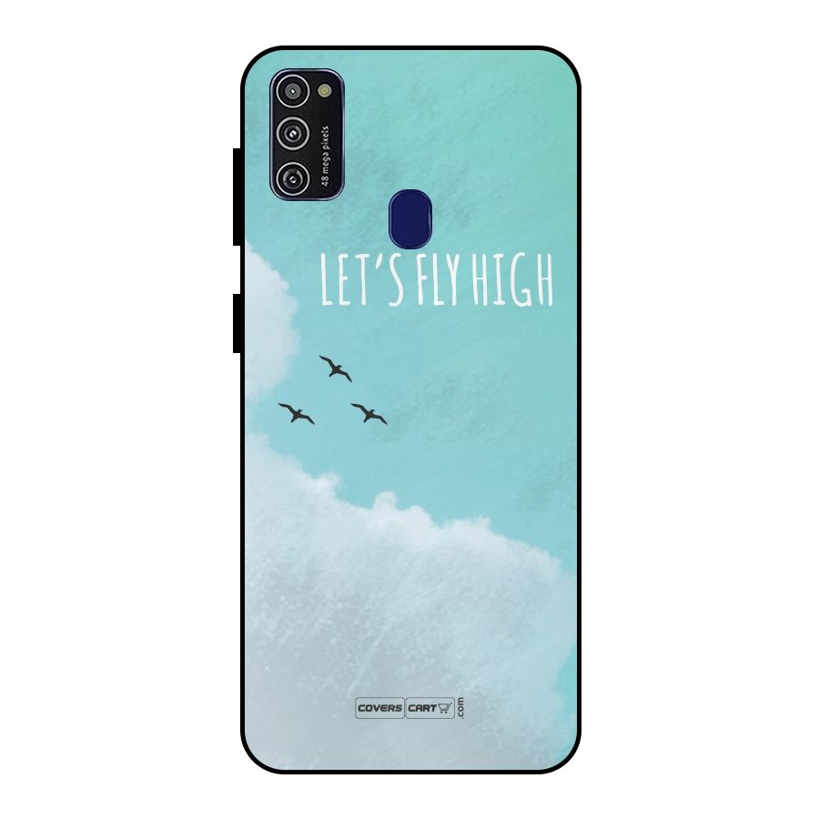 Lets Fly High Metal Back Case for Galaxy M30s