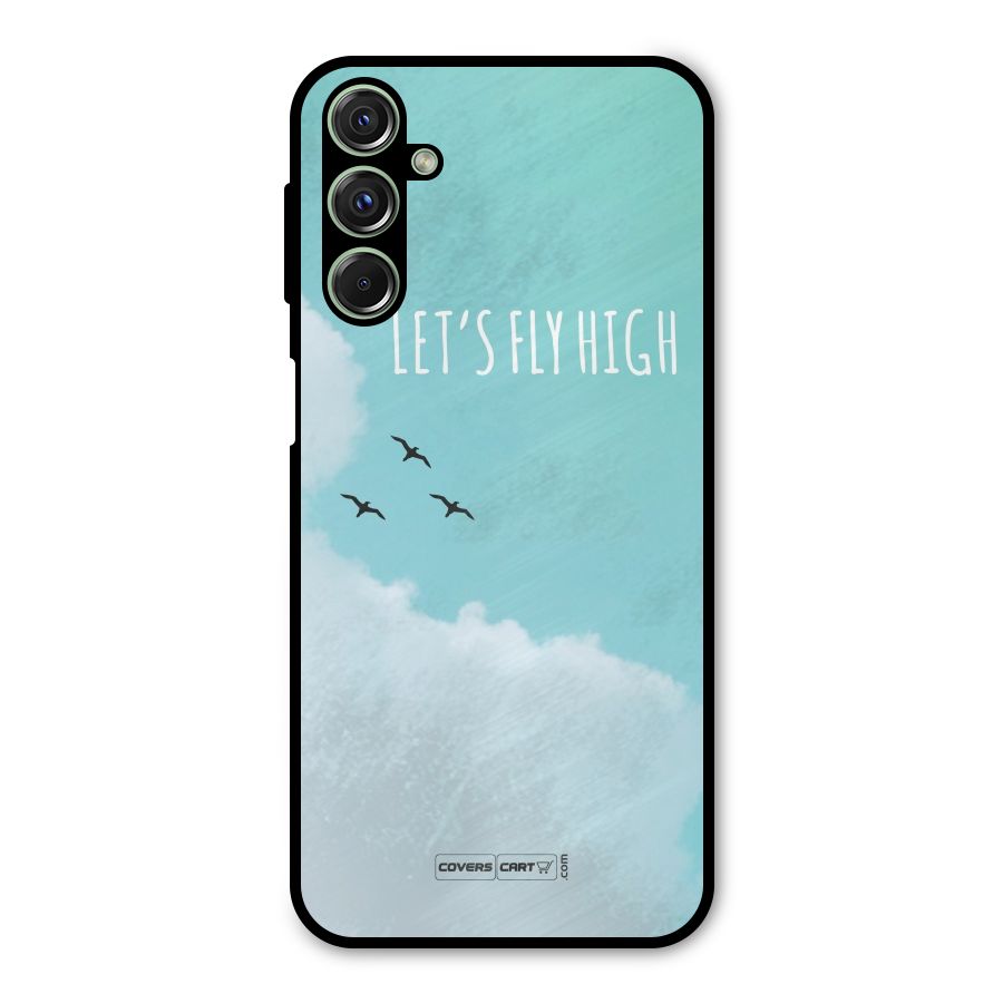 Lets Fly High Metal Back Case for Galaxy M34