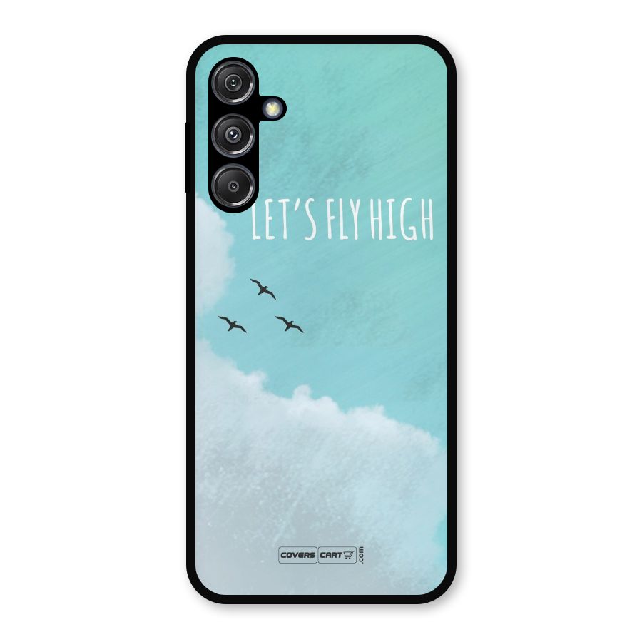 Lets Fly High Metal Back Case for Galaxy M34 5G