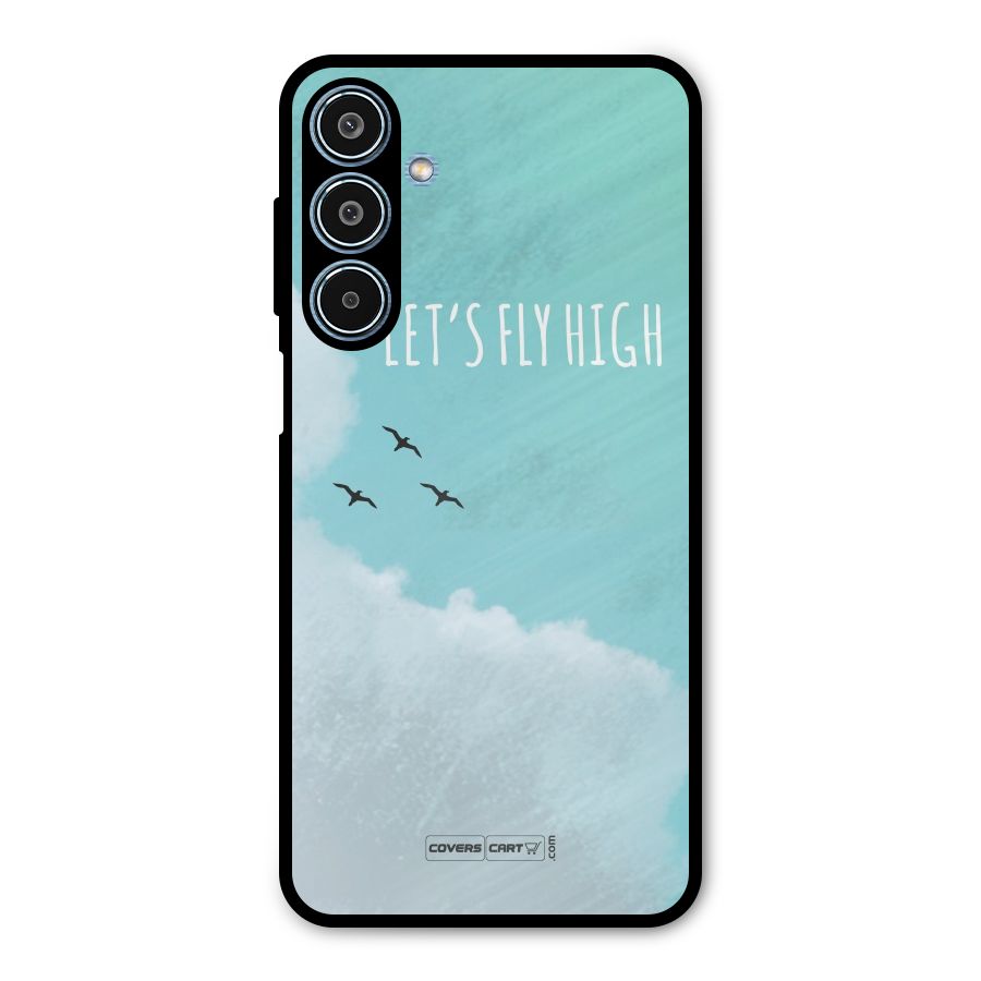 Lets Fly High Metal Back Case for Galaxy M35