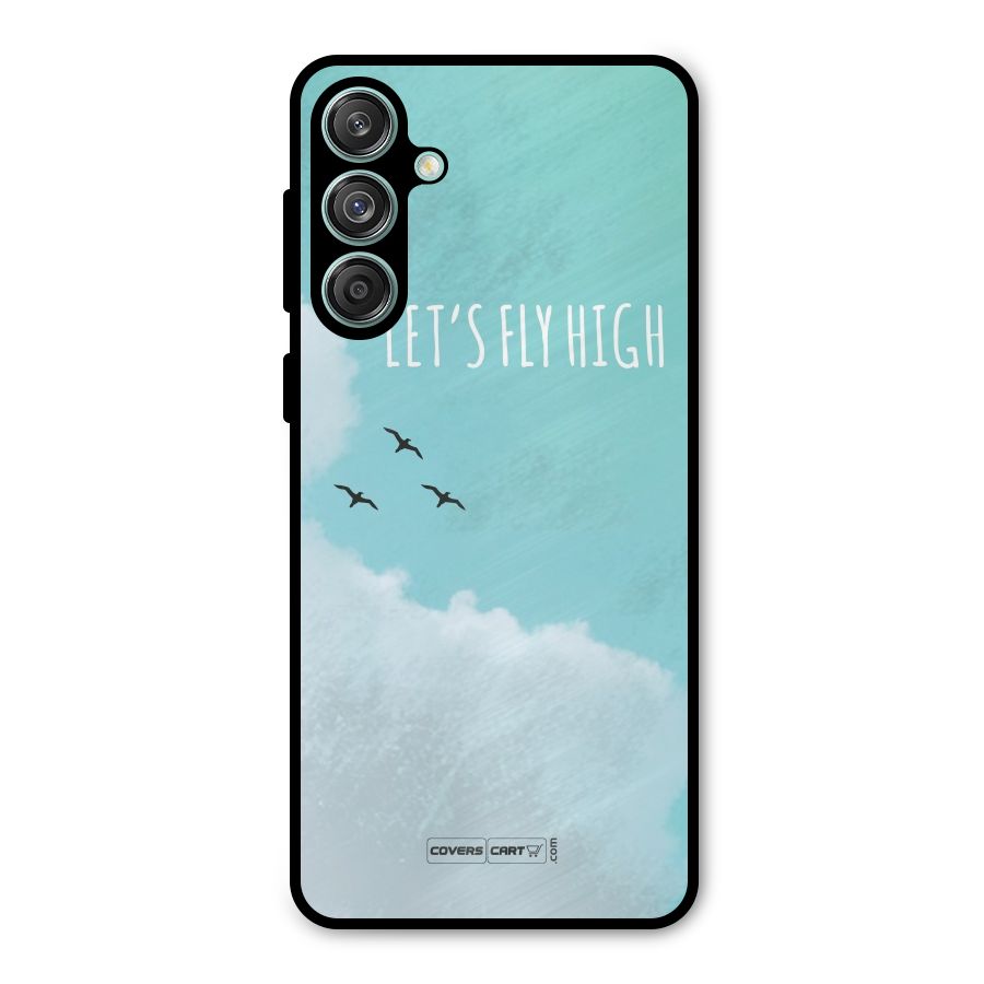Lets Fly High Metal Back Case for Galaxy M55 5G