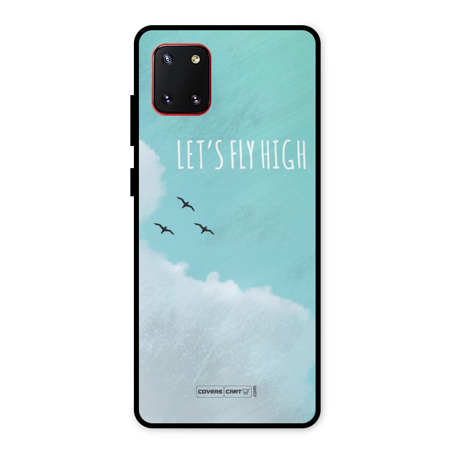 Lets Fly High Metal Back Case for Galaxy Note 10 Lite