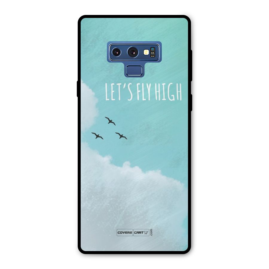 Lets Fly High Metal Back Case for Galaxy Note 9