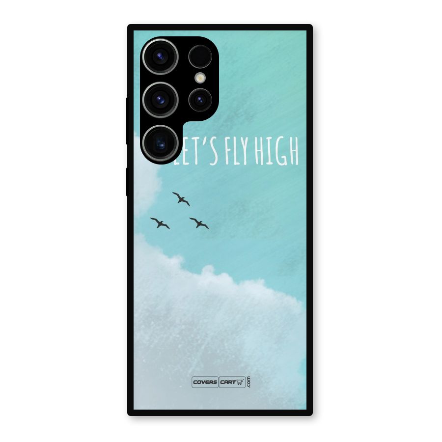 Lets Fly High Metal Back Case for Galaxy S23 Ultra
