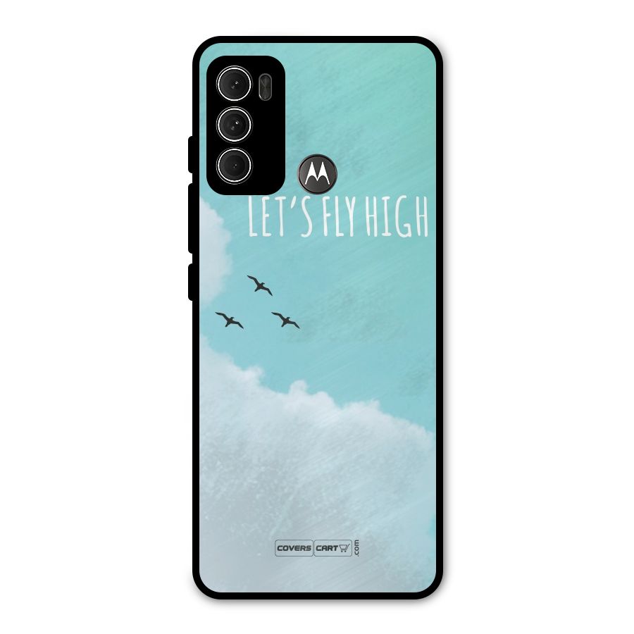 Lets Fly High Metal Back Case for Moto G60