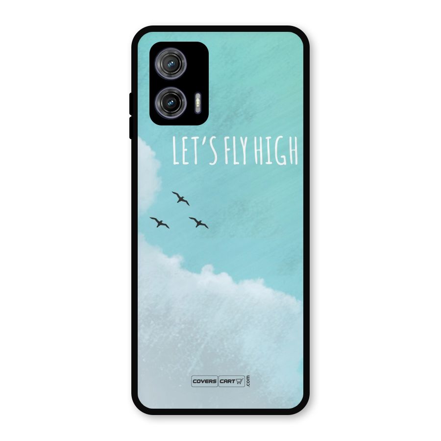 Lets Fly High Metal Back Case for Moto G73