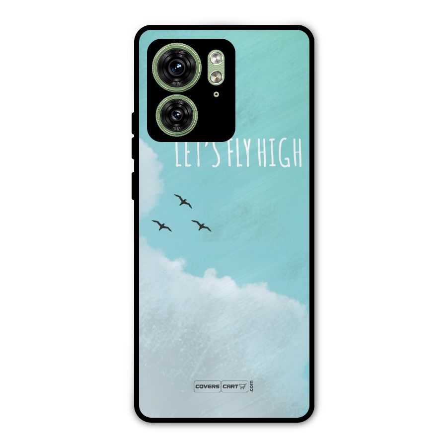 Lets Fly High Metal Back Case for Motorola Edge 40 5G
