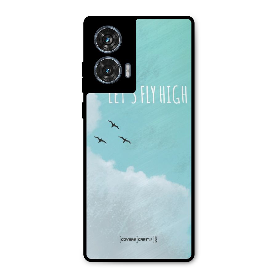 Lets Fly High Metal Back Case for Motorola Edge 50 Fusion