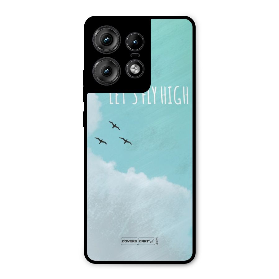 Lets Fly High Metal Back Case for Motorola Edge 50 Pro