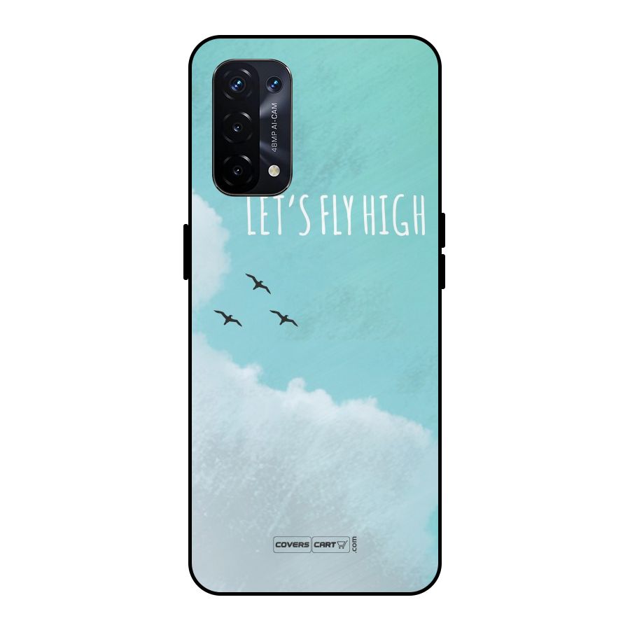 Lets Fly High Metal Back Case for Oppo A74 5G