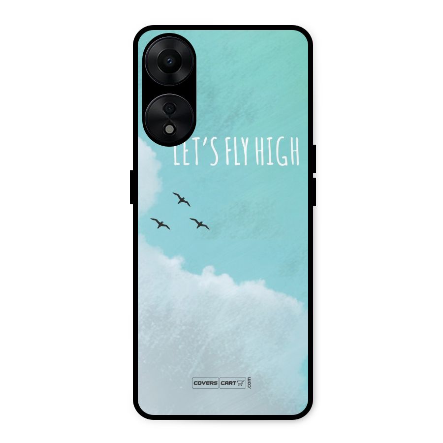 Lets Fly High Metal Back Case for Oppo A78 5G