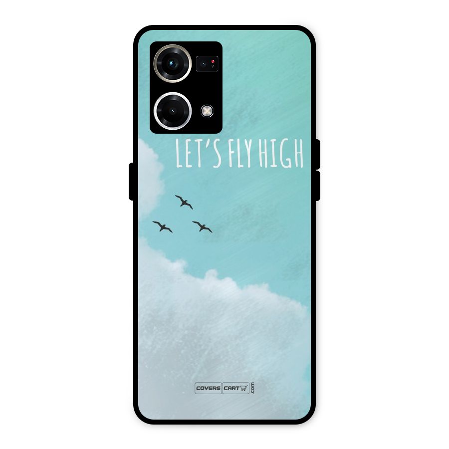 Lets Fly High Metal Back Case for Oppo F21 Pro 4G