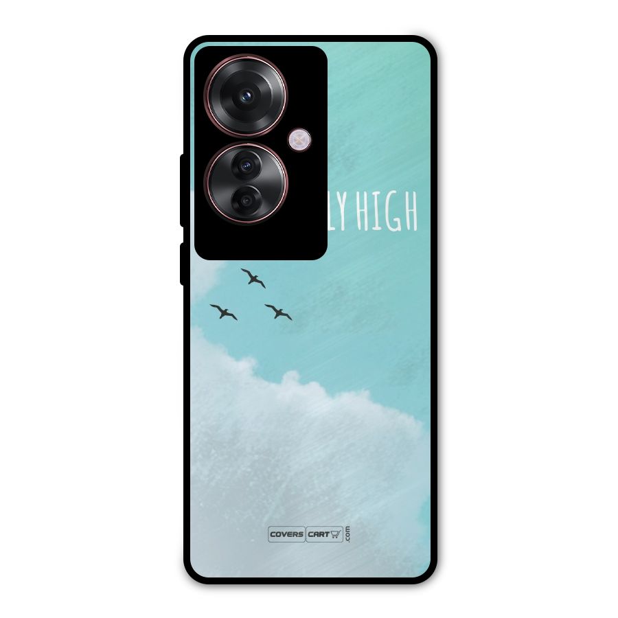 Lets Fly High Metal Back Case for Oppo F25 Pro