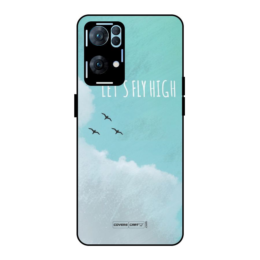 Lets Fly High Metal Back Case for Oppo Reno7 Pro 5G