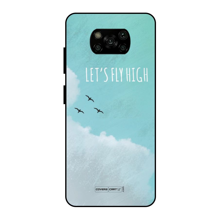 Lets Fly High Metal Back Case for Poco X3