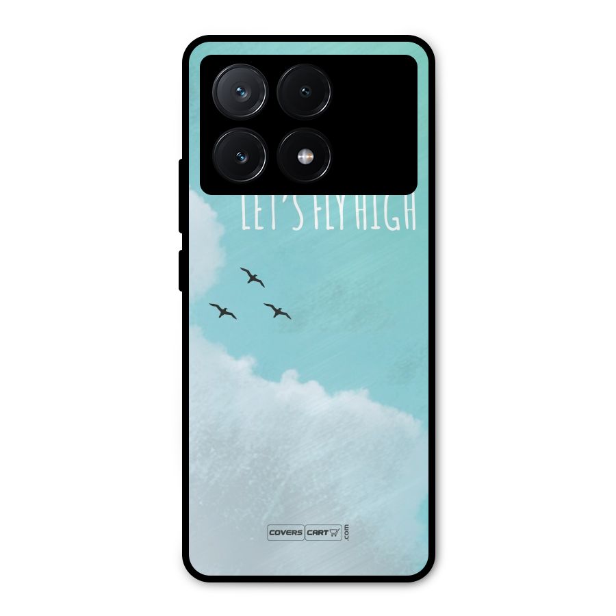 Lets Fly High Metal Back Case for Poco X6 Pro