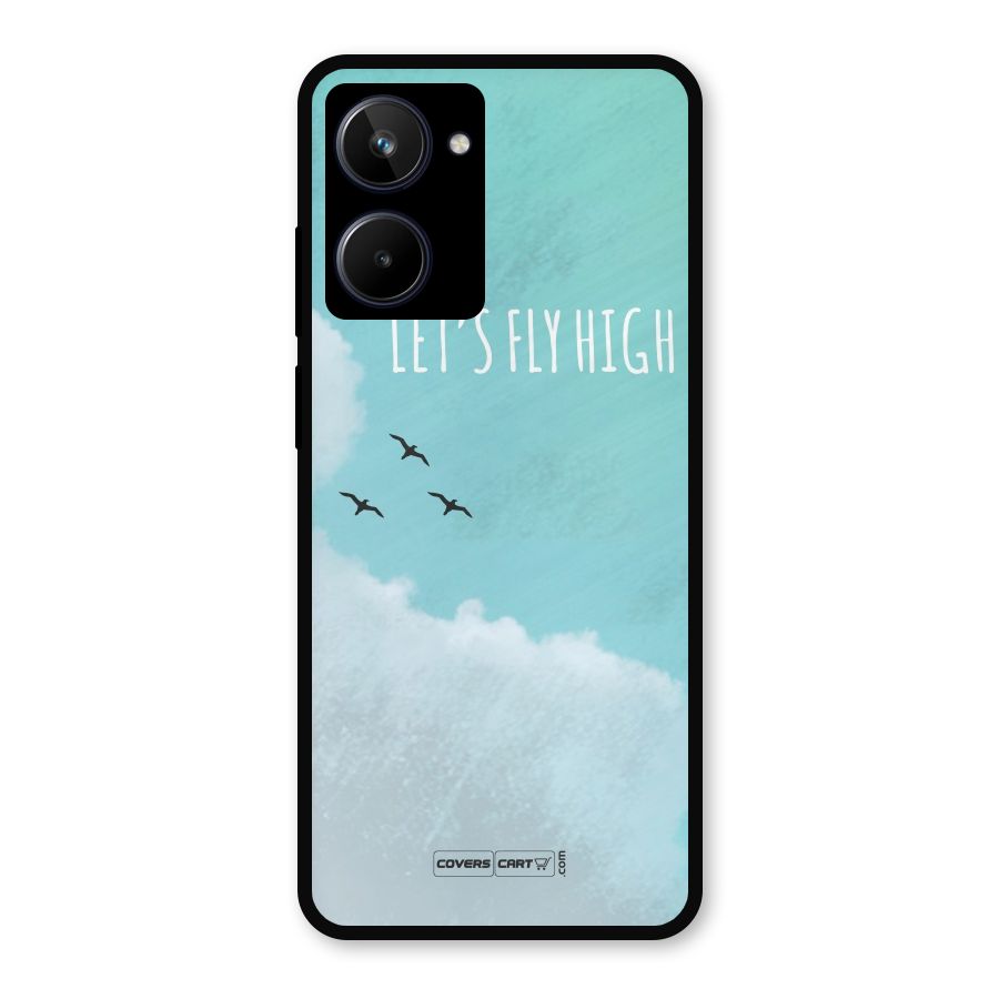 Lets Fly High Metal Back Case for Realme 10